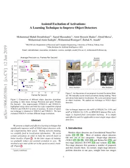 Assisted Excitation of Activations: A Learning Technique to Improve
  Object Detectors