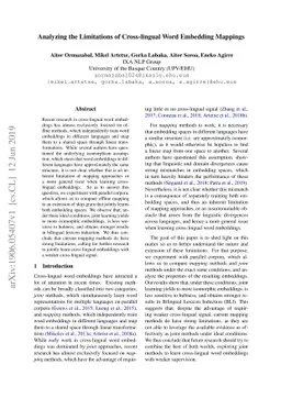 Analyzing the Limitations of Cross-lingual Word Embedding Mappings