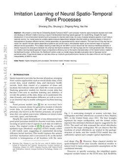Imitation Learning of Neural Spatio-Temporal Point Processes
