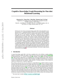 Cognitive Knowledge Graph Reasoning for One-shot Relational Learning