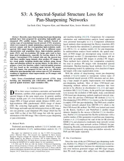 S3: A Spectral-Spatial Structure Loss for Pan-Sharpening Networks