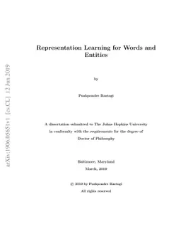 Representation Learning for Words and Entities