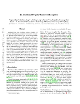 2D Attentional Irregular Scene Text Recognizer