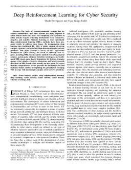 Deep Reinforcement Learning for Cyber Security