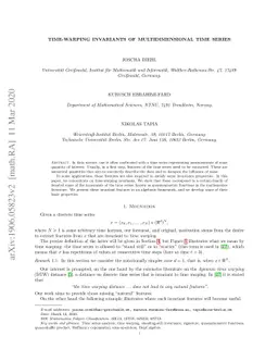Time-warping invariants of multidimensional time series