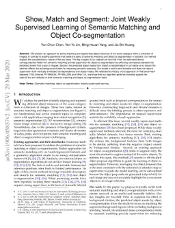 Show, Match and Segment: Joint Weakly Supervised Learning of Semantic
  Matching and Object Co-segmentation