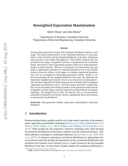 Reweighted Expectation Maximization