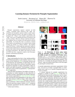 Learning Instance Occlusion for Panoptic Segmentation