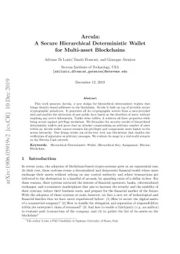 Arcula: A Secure Hierarchical Deterministic Wallet for Multi-asset
  Blockchains