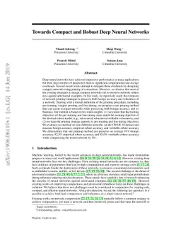 Towards Compact and Robust Deep Neural Networks