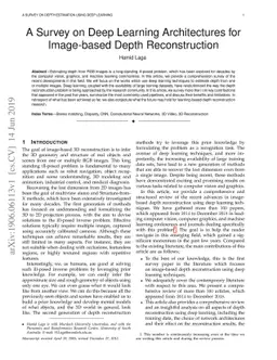 A Survey on Deep Learning Architectures for Image-based Depth
  Reconstruction