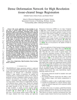 Dense Deformation Network for High Resolution Tissue Cleared Image
  Registration