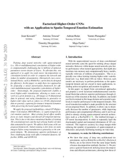 Factorized Higher-Order CNNs with an Application to Spatio-Temporal
  Emotion Estimation