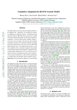Cumulative Adaptation for BLSTM Acoustic Models
