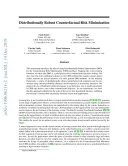 Distributionally Robust Counterfactual Risk Minimization