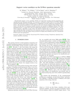Support vector machines on the D-Wave quantum annealer