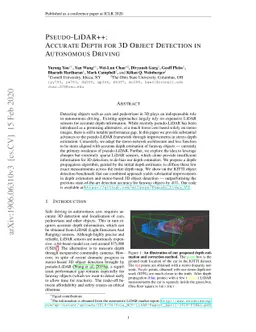 Pseudo-LiDAR++: Accurate Depth for 3D Object Detection in Autonomous
  Driving