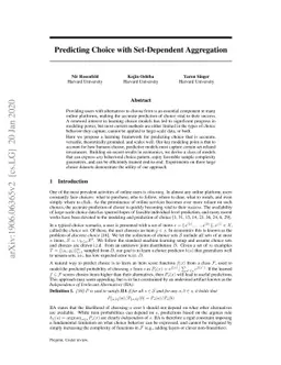 Predicting Choice with Set-Dependent Aggregation