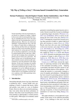 "My Way of Telling a Story": Persona based Grounded Story Generation