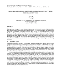 Enhanced Input Modeling for Construction Simulation using Bayesian Deep
  Neural Networks