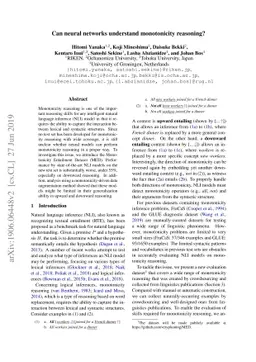 Can neural networks understand monotonicity reasoning?