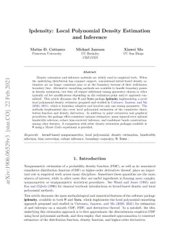 lpdensity: Local Polynomial Density Estimation and Inference