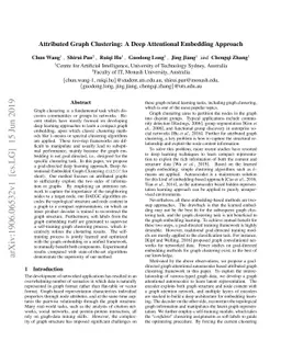 Attributed Graph Clustering: A Deep Attentional Embedding Approach