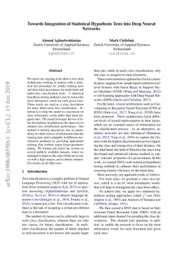 Towards Integration of Statistical Hypothesis Tests into Deep Neural
  Networks
