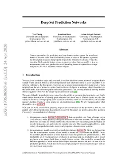 Deep Set Prediction Networks