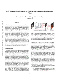 IMP: Instance Mask Projection for High Accuracy Semantic Segmentation of
  Things