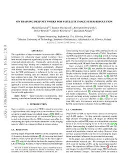 On training deep networks for satellite image super-resolution