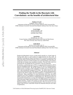 Finding the Needle in the Haystack with Convolutions: on the benefits of
  architectural bias