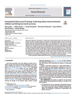 Interpolated Adversarial Training: Achieving Robust Neural Networks
  without Sacrificing Too Much Accuracy