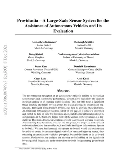 Providentia -- A Large-Scale Sensor System for the Assistance of
  Autonomous Vehicles and Its Evaluation