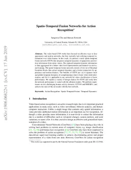 Spatio-Temporal Fusion Networks for Action Recognition