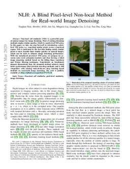 NLH: A Blind Pixel-level Non-local Method for Real-world Image Denoising