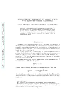 Minimax Density Estimation on Sobolev Spaces With Dominating Mixed
  Smoothness