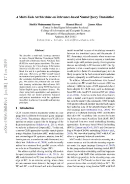 A Multi-Task Architecture on Relevance-based Neural Query Translation