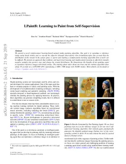 LPaintB: Learning to Paint from Self-Supervision