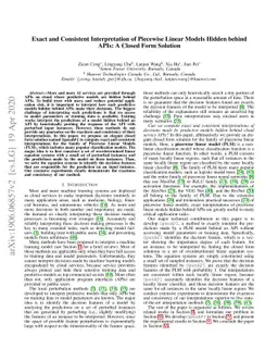 Exact and Consistent Interpretation of Piecewise Linear Models Hidden
  behind APIs: A Closed Form Solution