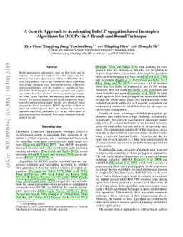 A Generic Approach for Accelerating Belief Propagation based DCOP
  Algorithms via A Branch-and-Bound Technique