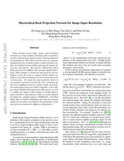 Hierarchical Back Projection Network for Image Super-Resolution