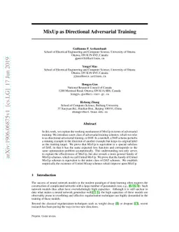 MixUp as Directional Adversarial Training