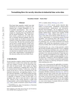 Normalizing flows for novelty detection in industrial time series data