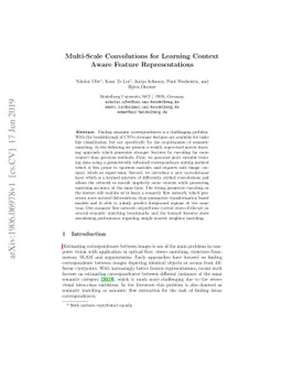 Multi-Scale Convolutions for Learning Context Aware Feature
  Representations