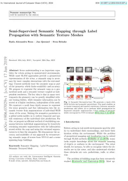 Semi-Supervised Semantic Mapping through Label Propagation with Semantic
  Texture Meshes