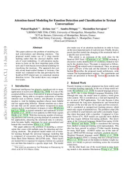 Attention-based Modeling for Emotion Detection and Classification in
  Textual Conversations