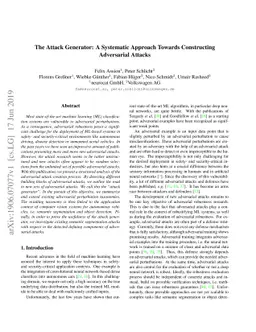 The Attack Generator: A Systematic Approach Towards Constructing
  Adversarial Attacks