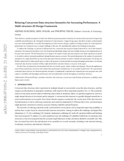 Relaxing Concurrent Data-structure Semantics for Increasing Performance:
  A Multi-structure 2D Design Framework
