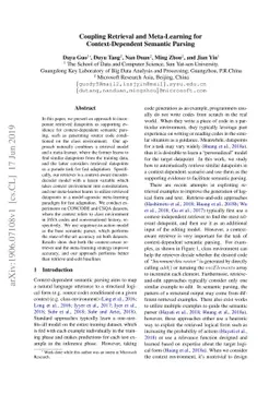 Coupling Retrieval and Meta-Learning for Context-Dependent Semantic
  Parsing